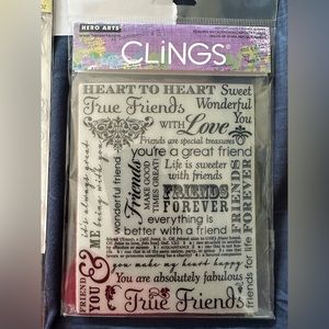 Hero Arts True Friends rubber stamp